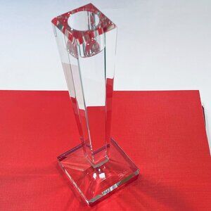 Oleg Cassini Signed Crystal Candlestick